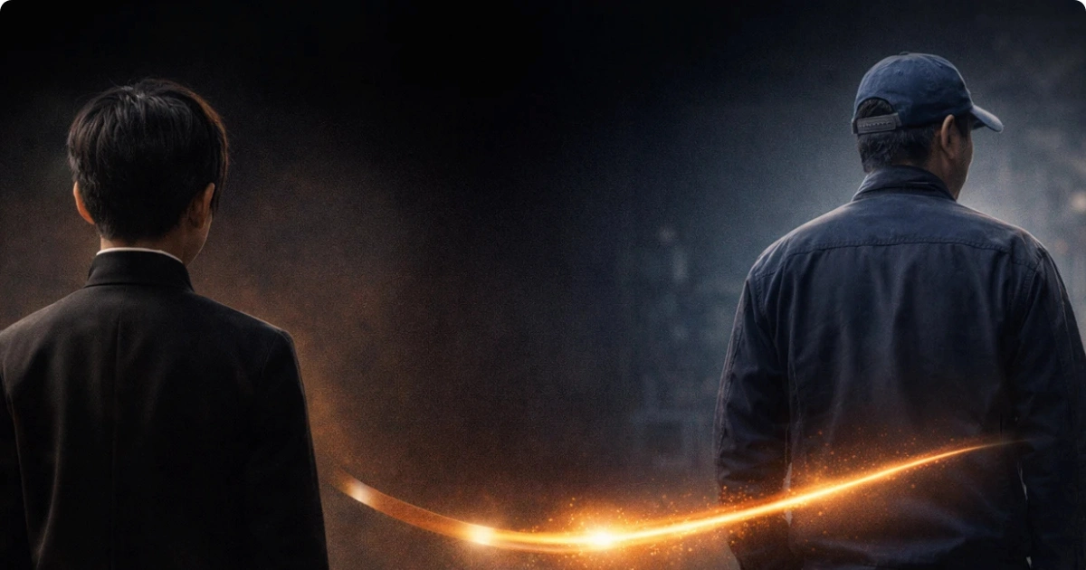 文化系の学生時代と工場勤務15年の現在をつなぐ人生のイメージ