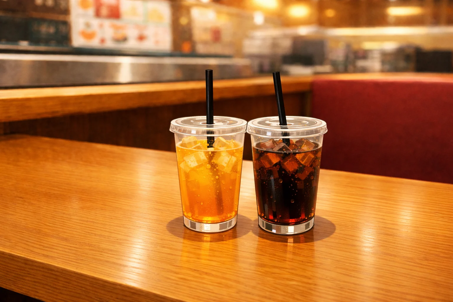 スシロースンスンコラボ昼の様子見ドリンク