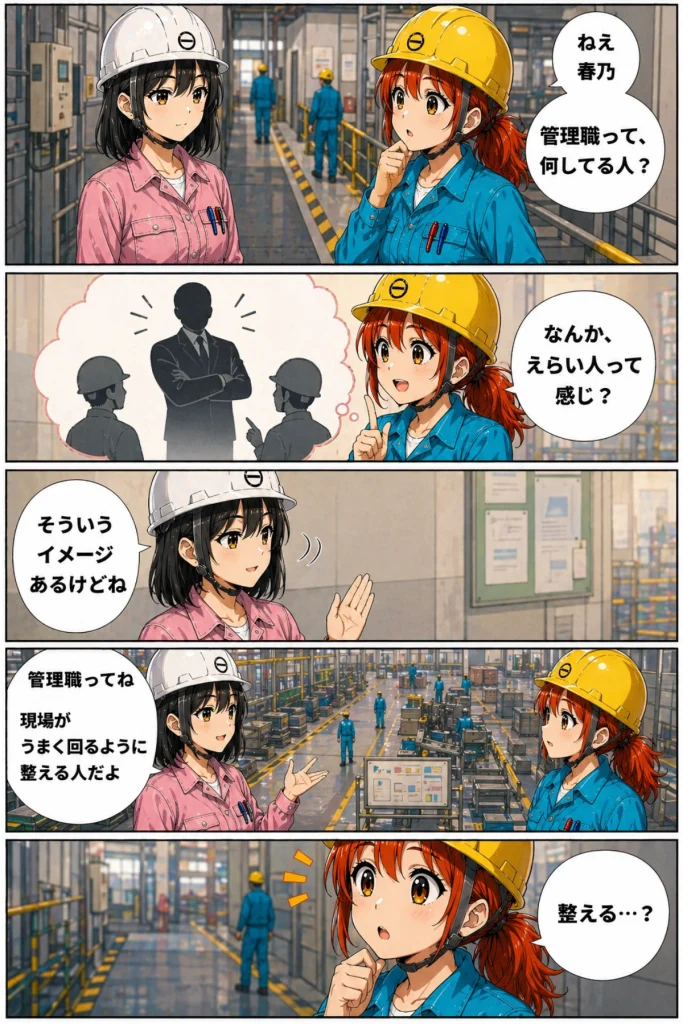 異世界工場に咲くふたり 第0007話「管理職って何してるの？」後半漫画
