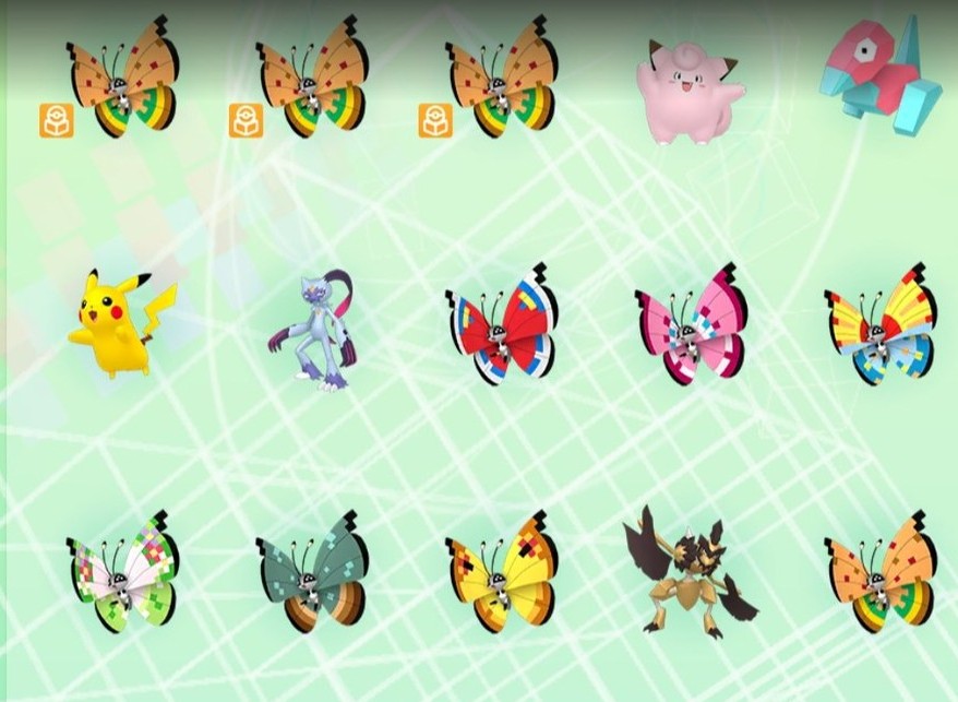 ポケモンSVとPokémon HOMEのGTSで集めた6種類のビビヨン